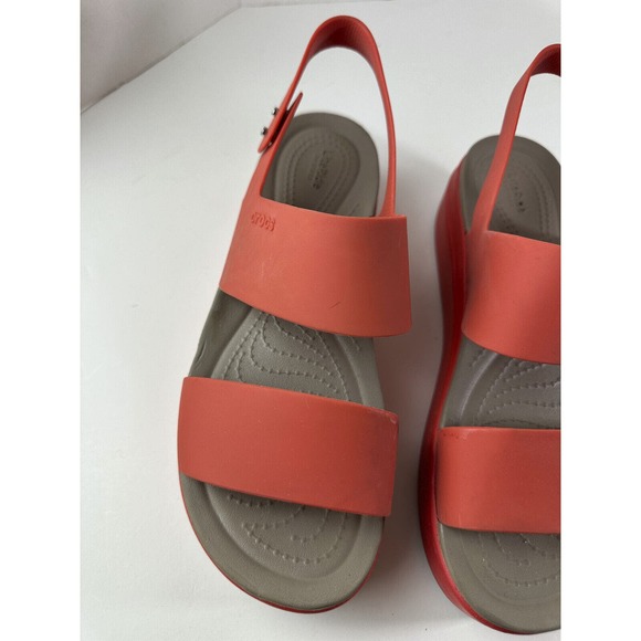 Crocs Brooklyn Low Wedge Platform Sandals Spicy Orange Women's Shoe Size 8 - Picture 10 of 11